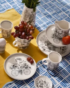 Emilia eierdop 4 cl 2-pack, Zwart-wit