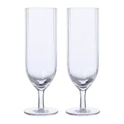 Ernst champagneglas geribbeld 2-pack, Klaar