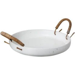 Ernst dienblad met handgrepen wit, Ø25 cm