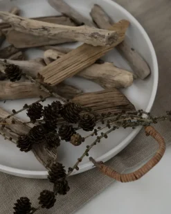 Ernst dienblad met handgrepen wit, Ø35 cm