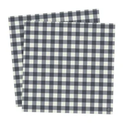 Ernst servet geruit 33x33 cm 20-pack, Blauw-lichtgrijs