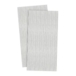 Ernst servet gestreept 10x20 cm 20-pack, Wit-grijs gestreept
