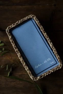 Ernst servet met citaat Geluk in het kleine 20-pack, Blauw