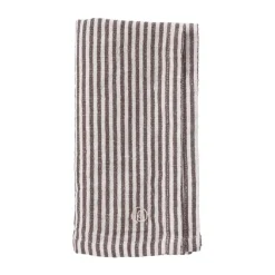 Ernst servet smal gestreept 40x40 cm, Bruin-wit
