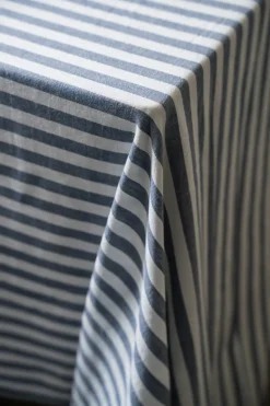 Ernst tafelkleed gestreept 145x300 cm, Blauw-wit