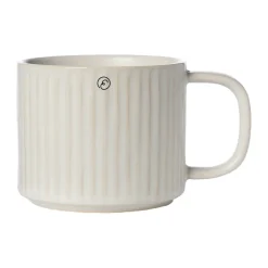 Ernst theekop geribbeld 36 cl, Naturel wit