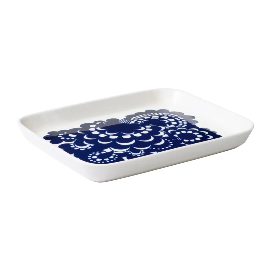 Esteri bord 15x19 cm, Blauw-wit