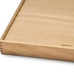 Even teakhouten dienblad square L, Nupo anthracite