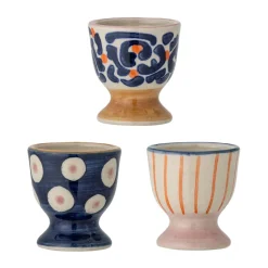 Eviaya eierdop 3-delig, Blauw-multi