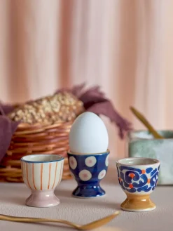 Eviaya eierdop 3-delig, Blauw-multi