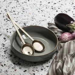 Fein saladebestek 2-delig, Messing