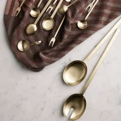 Fein saladebestek 2-delig, Messing