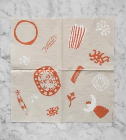 Figures servet 20-pack, Beige-red