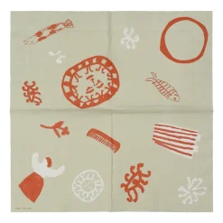 Figures servet 20-pack, Beige-red