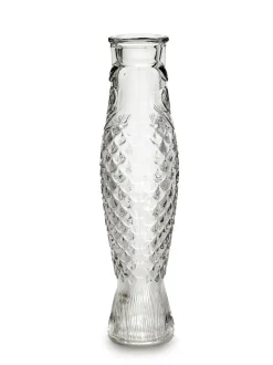 Fish & Fish glazen fles 85 cl, Transparent