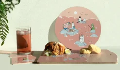 Fiske Moomin zomer 2022 glasonderzetters 4-pack, Roze