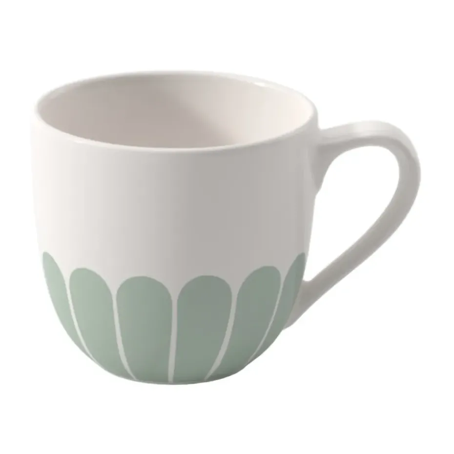 Fleur espressokopje 7 cl, Wit-groen