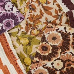 Floral katoenen servet 30x30 cm 2-pack, Burgundy