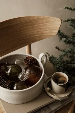 Flow Centrepiece schaal, Off-white speckle