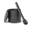 Flow jampot met lepel, Zwart