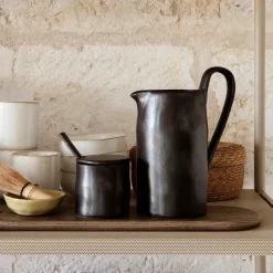 Flow jampot met lepel, Zwart