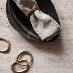 Flow servetring 4-pack, Messing