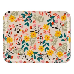 Flower dienblad 33x43 cm, Pink