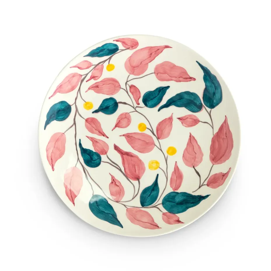 Flowers leaves serveerschaal Ø34 cm, Wit