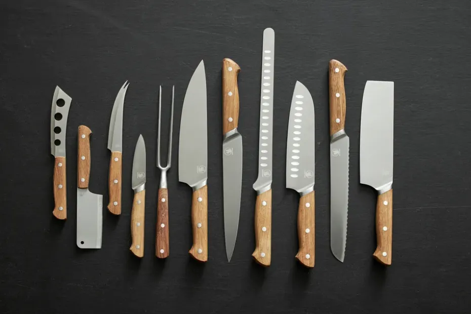 Foresta kaasmessenset 3-delig, Eikenhout-roestvrij staal