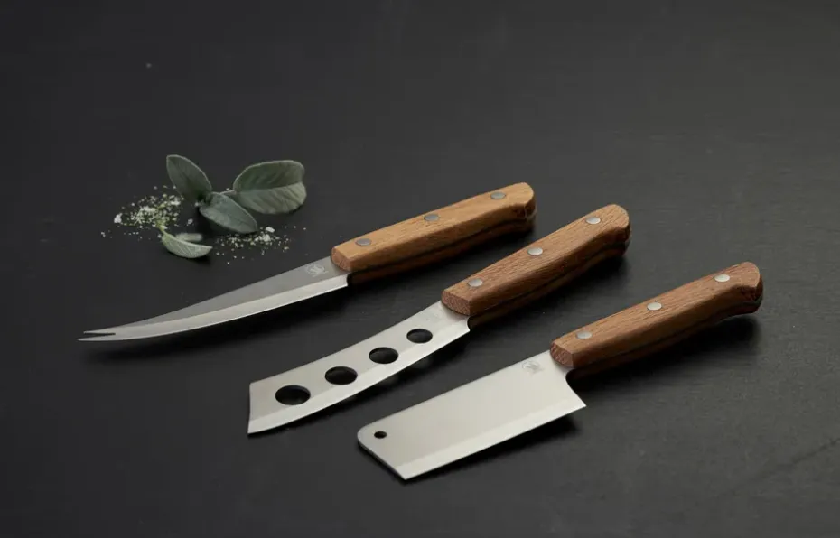 Foresta kaasmessenset 3-delig, Eikenhout-roestvrij staal