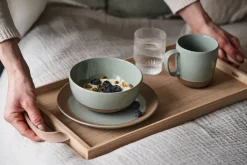 Fossil bordje Ø21 cm, Groen