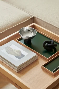 Frame dienblad medium 23x34 cm, Eikenhout-groen