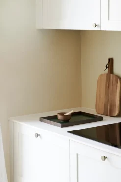 Frame dienblad medium 23x34 cm, Gerookt eikenhout-groen