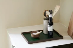 Frame dienblad medium 23x34 cm, Gerookt eikenhout-groen