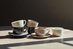 Freckle kop met schotel 26 cl, Beige