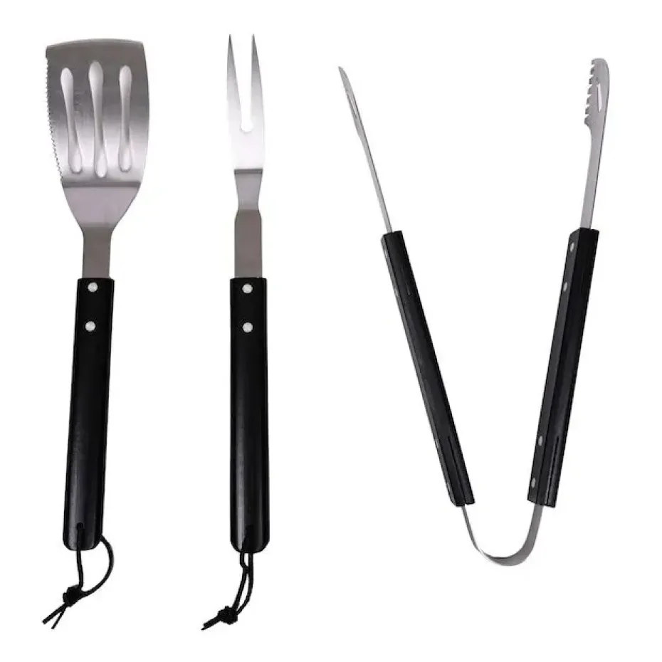 Fredde BBQ grillset 3-delig, Zwart