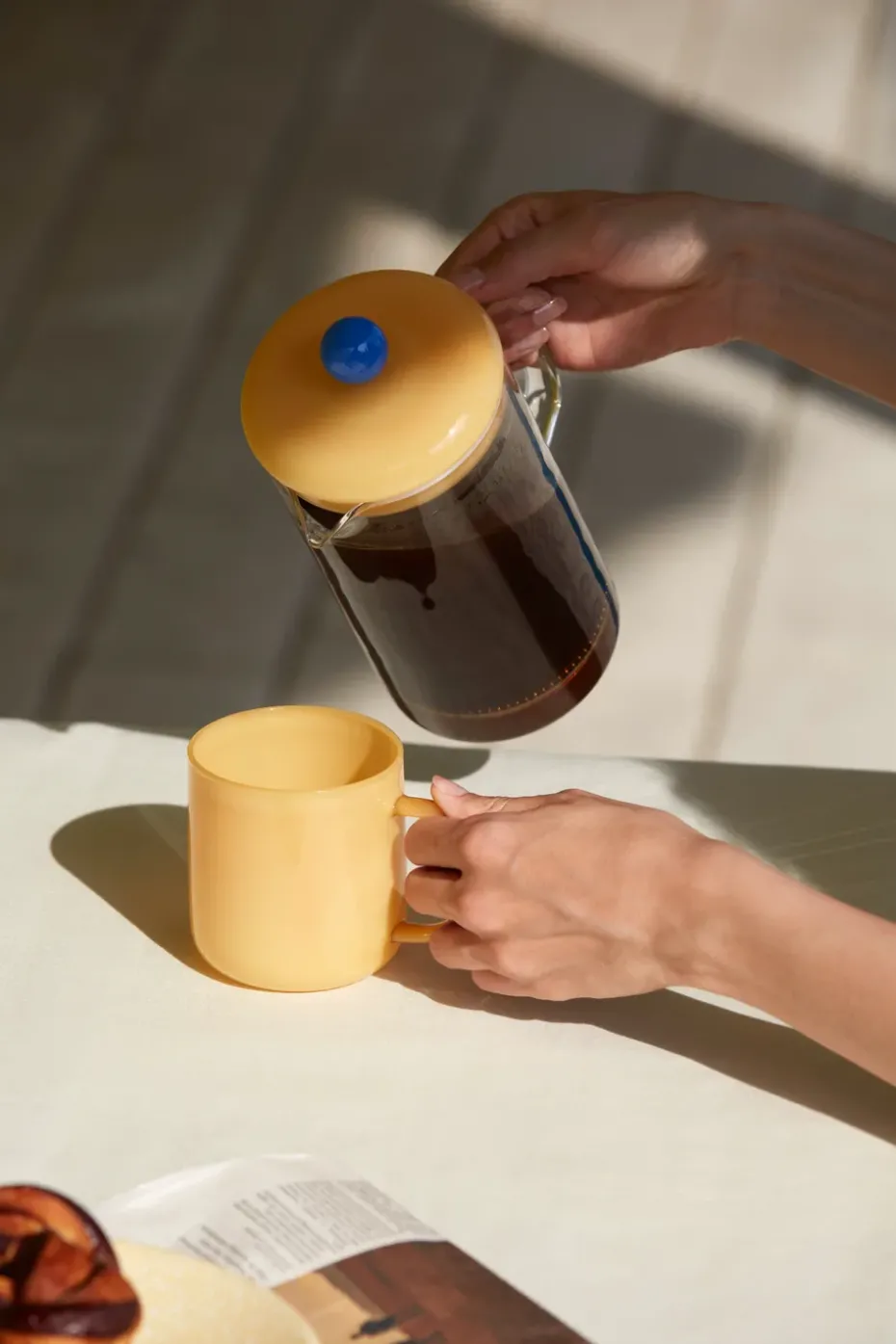 French Press Brewer cafetière 1 liter, Clear