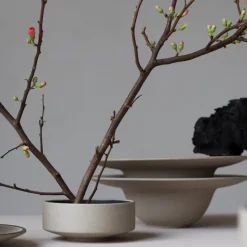 Fumiko tapasschaaltje, Beige-zwart