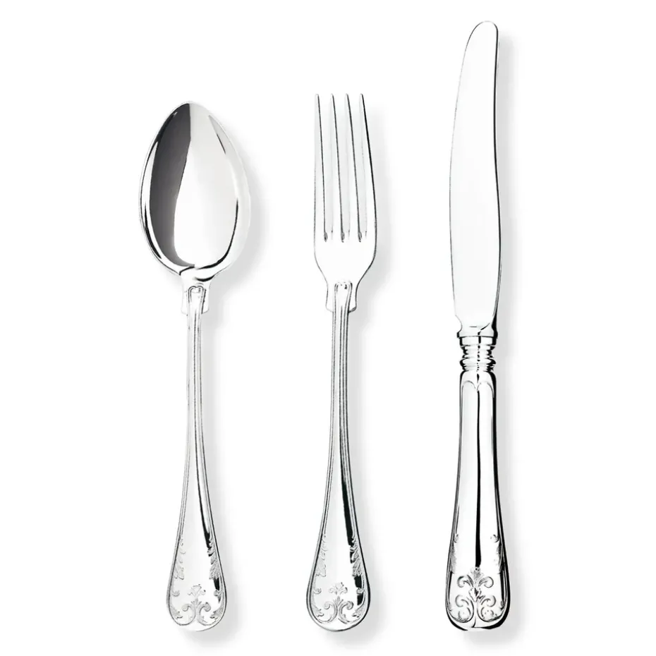 Gammal Fransk tafellepel verzilverd, 18,3 cm