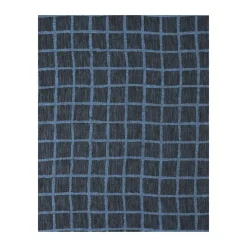 Geruit jacquardgeweven tafelkleed 147x147 cm, Blue-black
