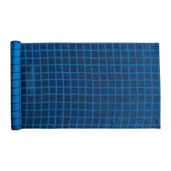 Geruite jacquardgeweven tafelloper 45x150 cm, Blue-black