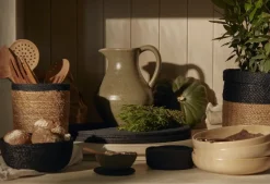 Gevlochten broodmand 3-pack, Zwart