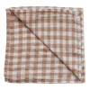 Gingham geruit linnen servet 45x45 cm, Biscuit