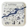 Gothenburg dienblad 32x32 cm, White-Blue