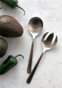 Grand Prix saladebestek 18,5 cm 2-delig, Matte steel