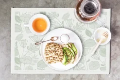 Grönska placemat 35x48 cm, Groen-wit