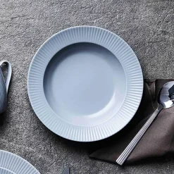 Groovy diep bord Ø 23 cm, Grijs