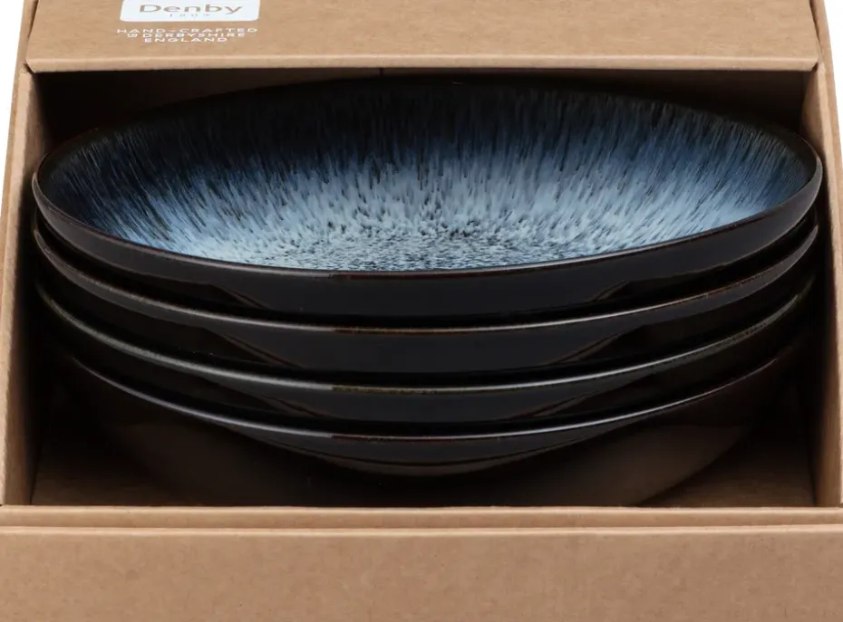 Halo pastabord 22 cm 4-pack, Blauw-grijs-zwart