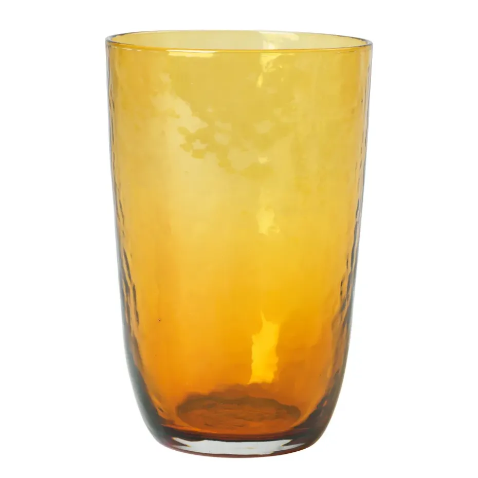 Hammered drinkglas 50 cl, Amber