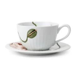 Hammershøi Poppy theekop met schotel 38 cl, Wit